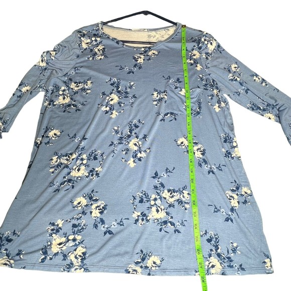 AJ My Amelia James Blue Flower Top, Size 3XL - Picture 6 of 11
